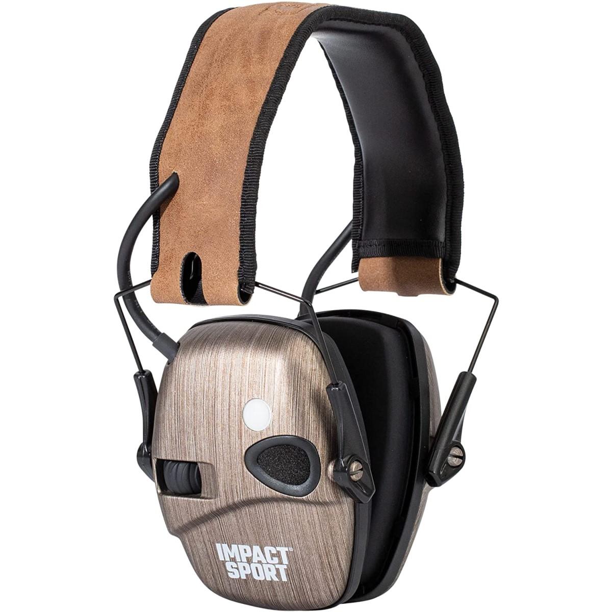 Howard Leight Impact Sport Bluetooth Earmuff Brushed Bronze Brown Band 21dB