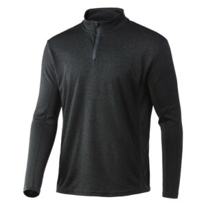 Huk Coldfront 1/4 Zip Long Sleeve Shirt Volcanic Ash Heather S
