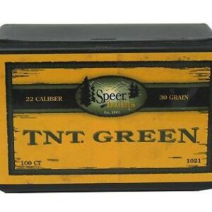 Speer TNT Green Rifle Bullets .22 cal Hornet .224" 30 gr TNT- grN 100/ct