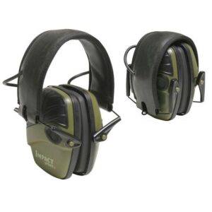 Howard Leight Impact Sport Electronic Earmuff 22dB Olive Green