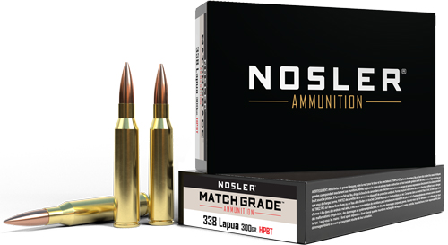 NOSLER MATCH 338 LAPUA MAG - 300GR CUSTOM HPBT 20RD 10BX/CS