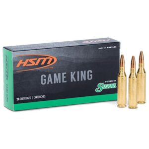 HSM GameKing Rifle Ammunition .250 Savage 100gr SP 2900 fps 20/ct