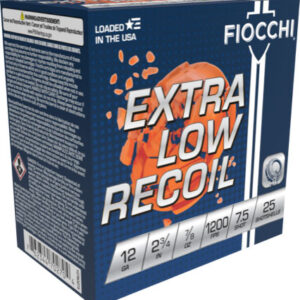 FIOCCHI LOW RECOIL 12GA 2.75" - 7/8OZ #7.5 1200FPS 250RD CASE
