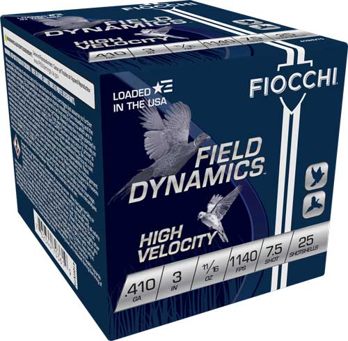 FIOCCHI HIGH VELOCITY 410 3" - 11/16OZ #7.5 25RD 10BX/CS