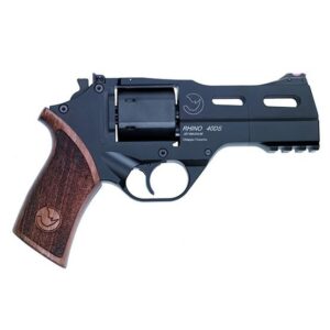 Chiappa 40DS Rhino Handgun .357 Mag 6rd Capacity 4" Barrel Black with Wood Grip and 3 Moon Clips