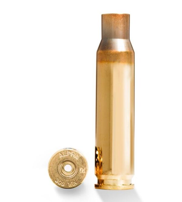 Alpha Munitions Ultra Premium Unprimed Brass Cartridge Cases .308 Winchester Brass - Small Rifle Primer 100/Box