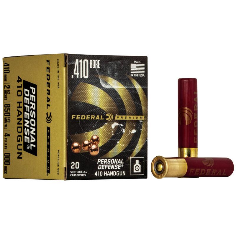 Federal Premium Personal Defense 410 Handgun Shotshells 410 ga 2 1/2" 4 plts #000 850 fps 20/ct