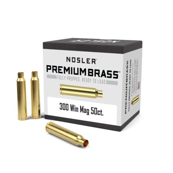 Nosler Unprimed Brass Rifle Cartridge Cases 50/ct .300 Win Mag
