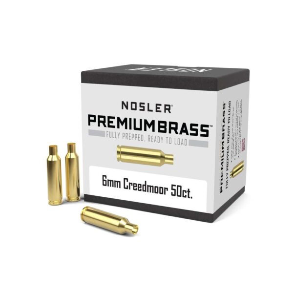 Nosler Unprimed Brass Rifle Cartridge Cases 50/ct 6mm Creedmoor)