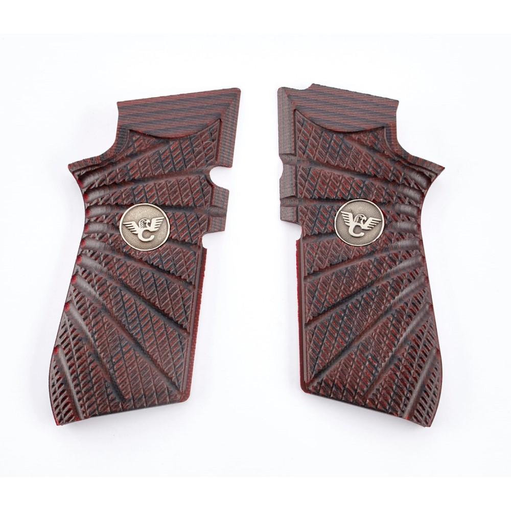 Wilson Combat EDC X9 Handgun Grips Aggressive Starburst Black Cherry