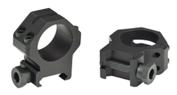 Weaver 4-Hole Tactical Picatinny Aluminum Scope Rings - Matte - 1" Medium