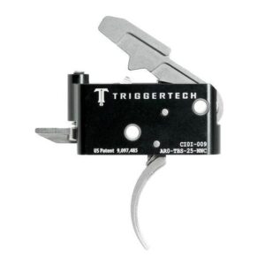 TriggerTech AR15 Adaptable Curved Trigger 2 Stage Adjustable Stainless Steel/Black