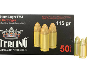 STERLING 9MM 115GR FMJ BRASS 50/1000