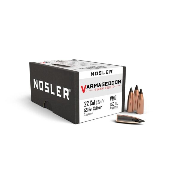 Nosler VarMageddon Bullets .22 cal .224" 55 gr FB-TIPPED 250/ct