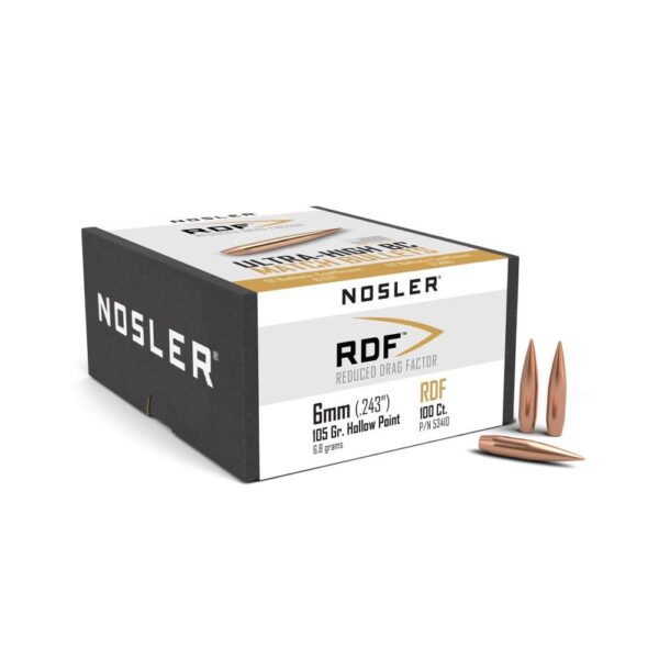 Nosler RDF Match Bullets 6mm .243" 105 gr HPBT 100/ct
