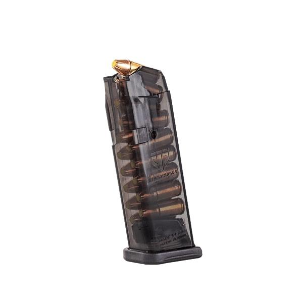 Elite Tactical Systems Carbon Smoke Handgun Magazine for Glock 19 9mm Luger 15/rd