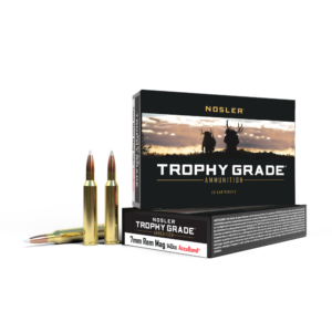Nosler Trophy Grade Rifle Ammunition 7mm Rem Mag 140 gr AB 3125 fps 20/ct