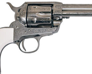 CIMARRON FRONTIER 45LC PW FS - 4.75" ENGRAVED NICKEL/IVORY
