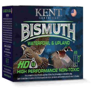 Kent Bismuth High-Performance Non-Toxic Waterfowl & Upland Shotshells 410ga 3" 9/16oz 1150 fps #4 25/ct
