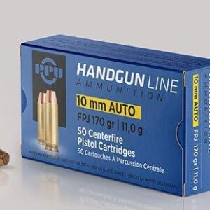 PPU Handgun Ammunition 10mm Auto 170 gr FPJ 1115 fps 50/ct