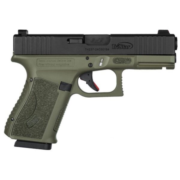 Tristar APOC Handgun 9mm Luger 15rd Magazine 4" Barrel Fiber Optic Sights OD Green/Black