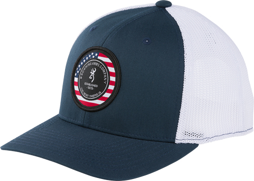 BROWNING CAP FREEDOM 110 MESH - BACK CIRCLE PATCH NAVY/WHITE - Image 2