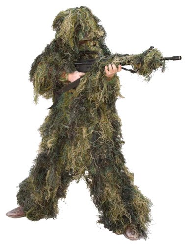 RED ROCK 5 PIECE GHILLIE SUIT - WOODLAND YOUTH LARGE