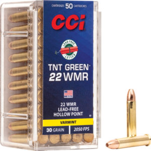 CCI TNT GREEN 22WMR LEAD - FREE 2050FPS 50RD 40BX/CS