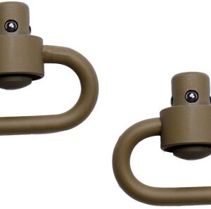 GROVTEC HD PUSH BUTTON SWIVELS - CERAKOTE FDE 1 1/4" 2-PACK