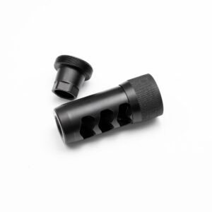 Area 419 Hellfire Self Timing Muzzle Brake 7mm/30cal Black Nitride 5/8-24