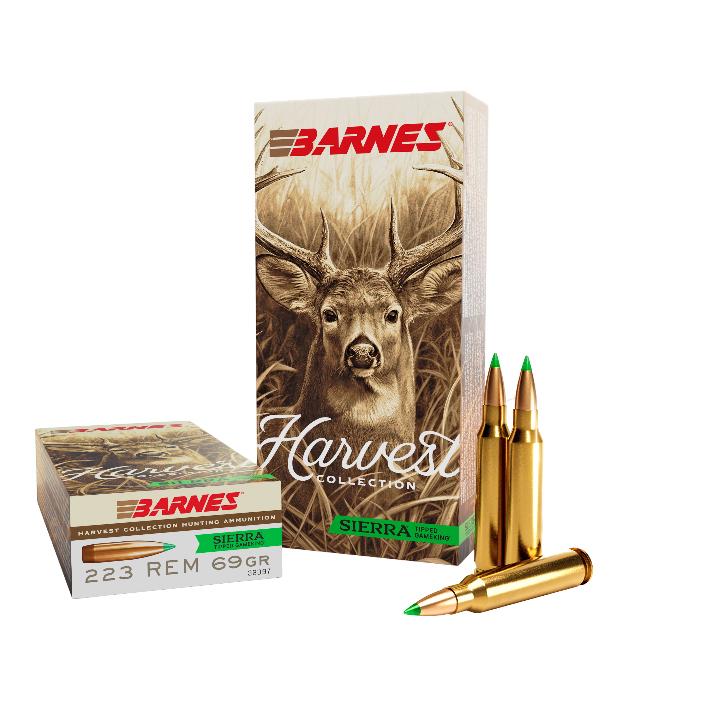 Barnes Harvest Sierra Tipped GameKing Ammunition .223 Rem 69gr PT 3000 fps 20/ct