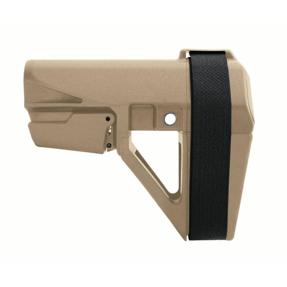 SB Tactical SBA5 Pistol Stabilizing Brace 5-Position Adjustable for AR-15 - FDE