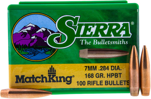 SIERRA BULLETS 7MM .284 - 168GR HP-BT MATCH 100CT - Image 2