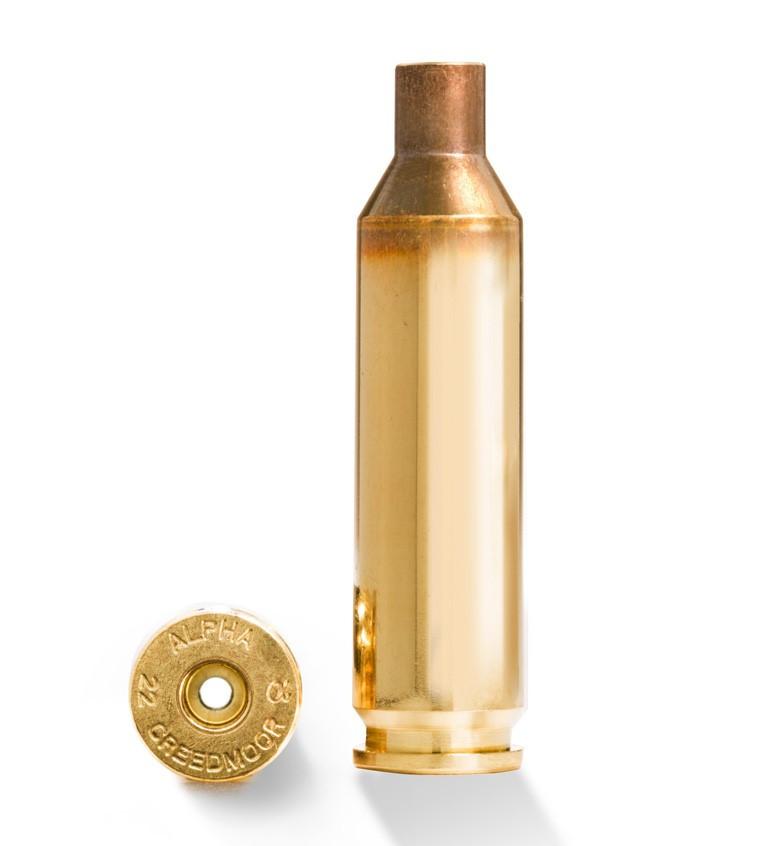 Alpha Munitions Ultra Premium Unprimed Brass Cartridge Cases .22 Creedmoor - Small Rifle Primer 100/Box