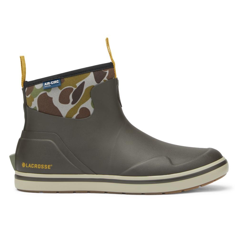 LaCrosse Mens Alpha Deck Boot 6" Olive/Camo Size 10