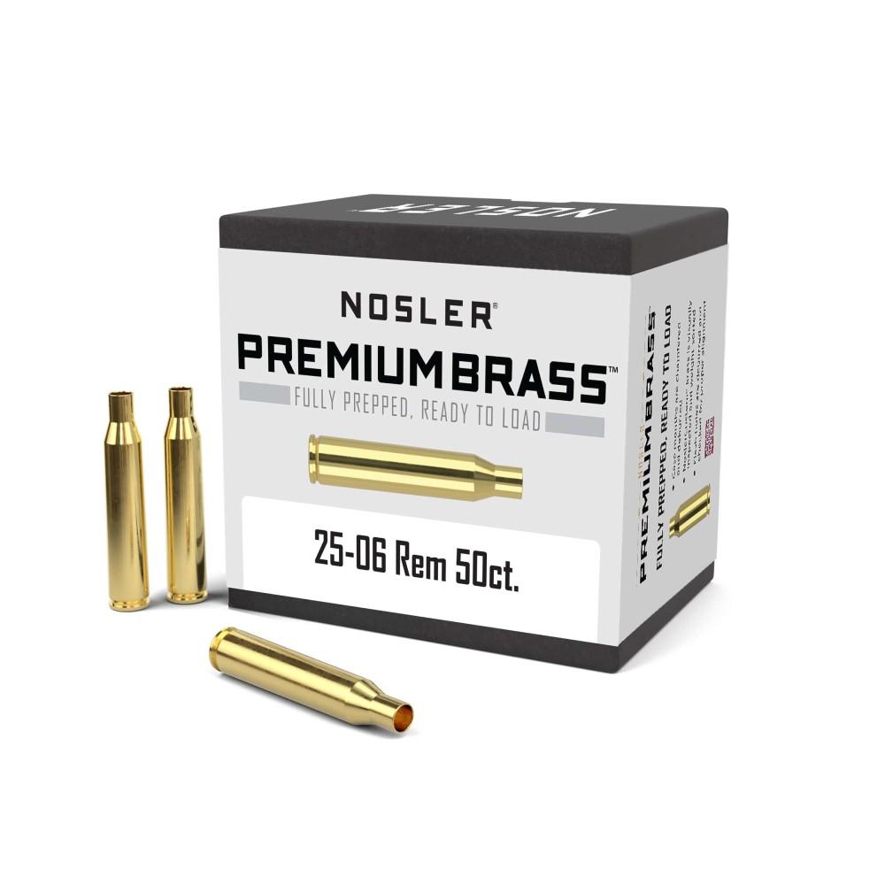 Nosler Unprimed Brass Rifle Cartridge Cases .25-06 Rem 50/ct