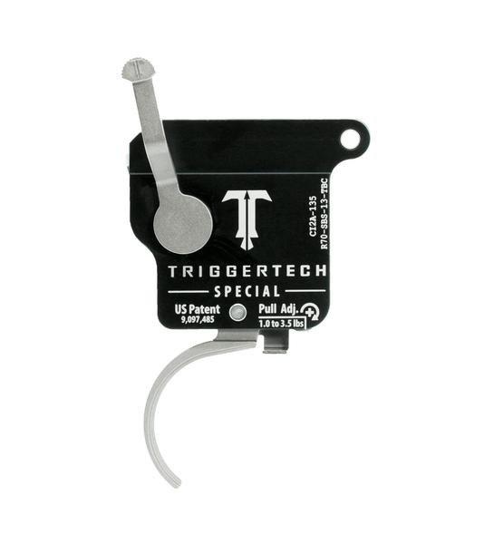 TriggerTech Rem 700 Special Curved Trigger Single Stage Stainless Steel/Black