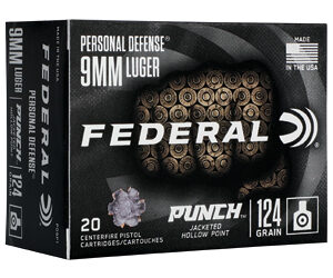FED PUNCH 9MM 124GR PUNCH JHP 20/200