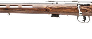 SAVAGE MARK II-BTVLSS 22LR LH - 21" HB SS/BRN LAMINATE T-HOLE