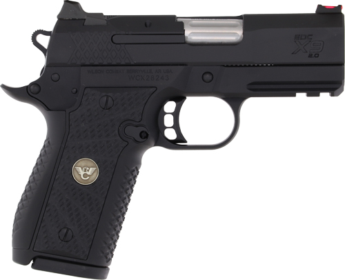 WILSON EDC X9 2.0 9MM 3.25" - LIGHT RAIL 15RD BLACK ARMOR.