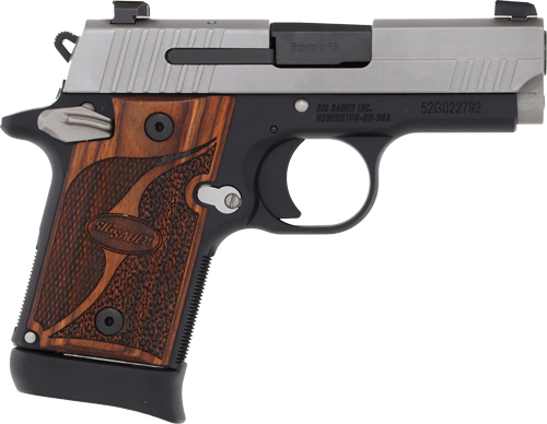 SIG P938 9MM 3" SAO XRAY3 - 6/7RD TWO-TONE/WALNUT