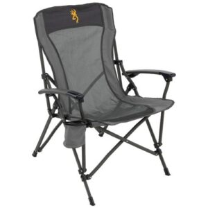 Browning Fireside Gold Buckmark Chair Charcoal/Grey