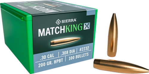 SIERRA BULLETS .30 CAL .308 - 200GR HP-BT MATCHKING X 100CT