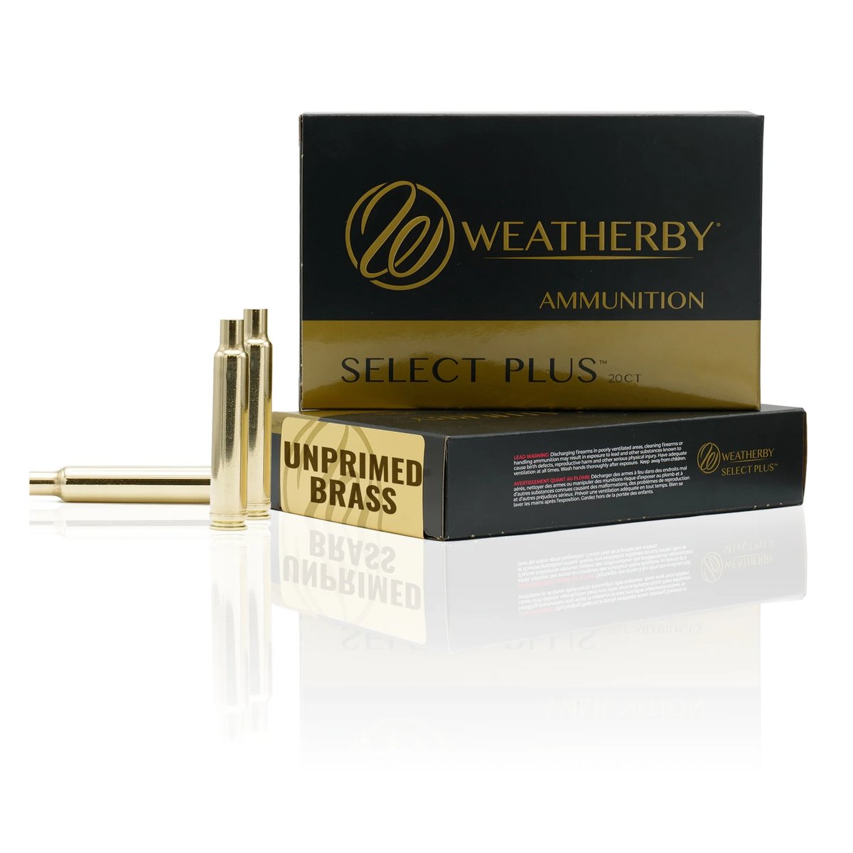 Weatherby Unprimed Brass Rifle Cartridge Cases 20/ct .224 Wby
